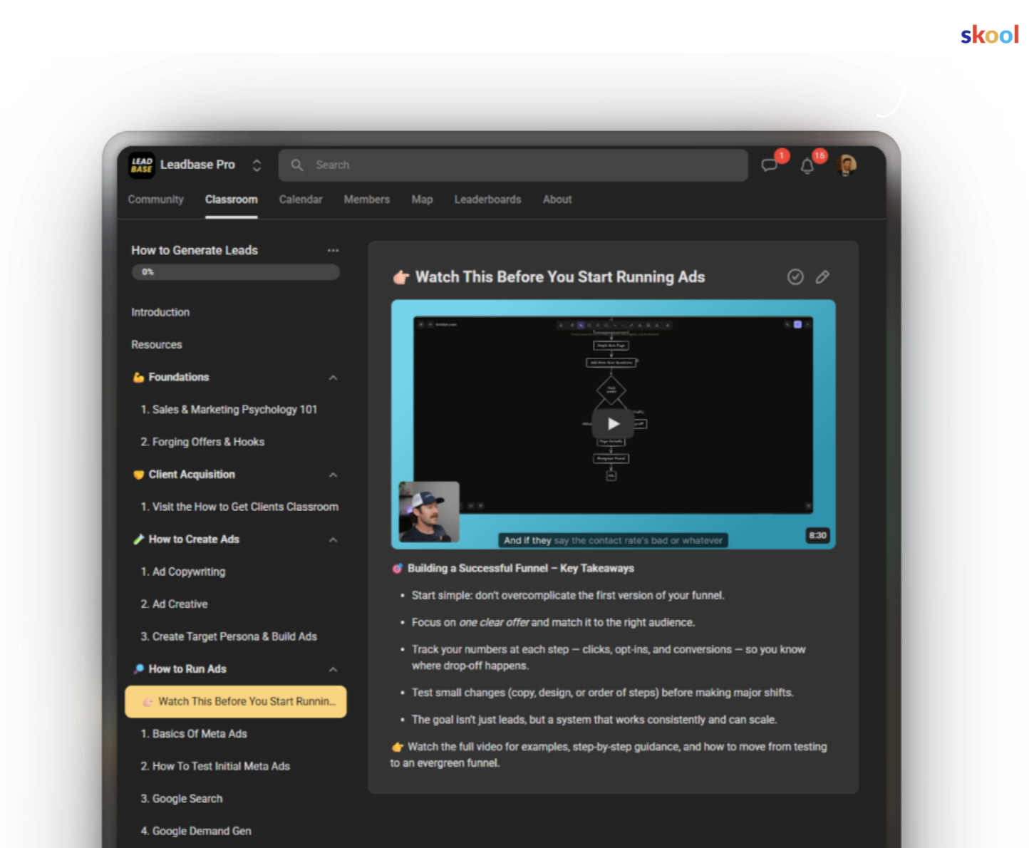Leadbase Training Dashboard